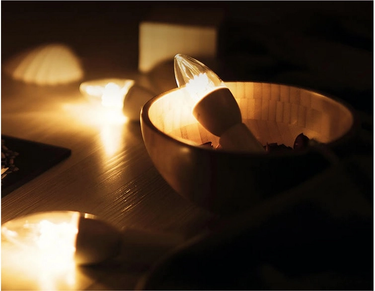 Đèn led quả nhót Xiaomi Philips Zhirui Smart LED Bulb E14 (Wifi,220V,3.5W),bản trong suốt